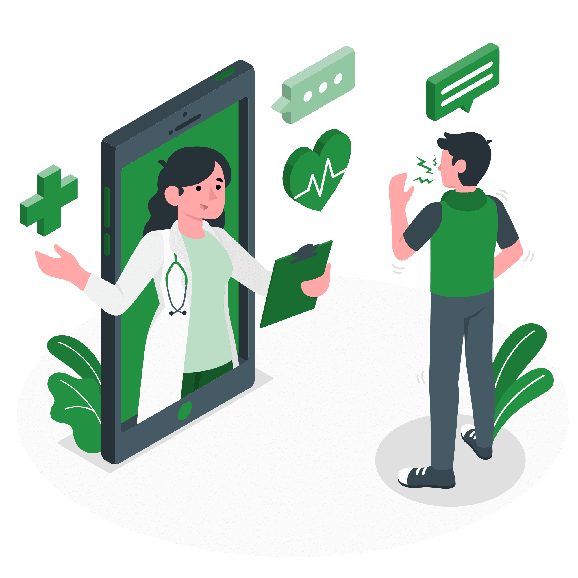 Digital Healthcare Platform Illustration